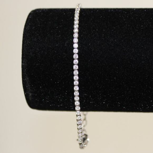 925 Sterling Silver Tennis Bracelet Made in Turkey - Picture 6 of 14